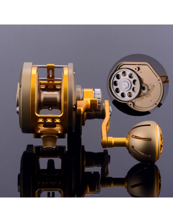 Full Metal Boat Fishing Reel Flying Wheel Bait Casting Drag 30kg 15BB Spool Trolling Reel Saltwater Sea Fishing Rod Reels TG300