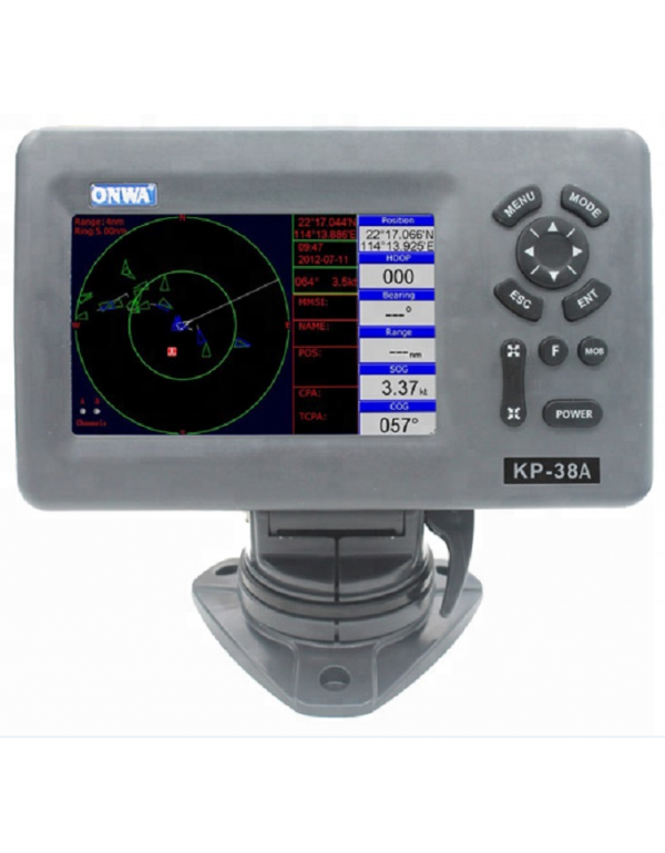 ONWA 5-inch Marine LCD GPS Chart Plotter With AIS Transponder KP-38A 