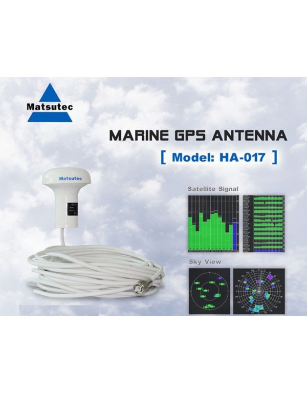 Matsutec GPS Antenna Marine Gps antenna w/ 10M Cable TNC Connector HA-017