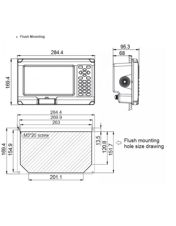 XINUO 8" Marine GPS Chart Plotter For Boating Sailing Support C-Map Chart XF-808