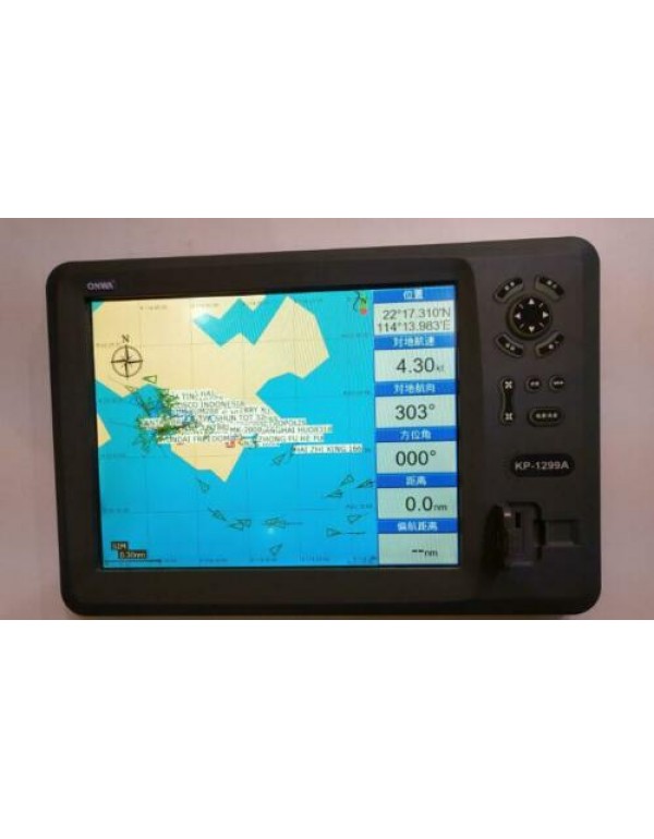 ONWA 12.1" GPS Chart Plotter w/ built-in Class B AIS Transponder KP-1299A